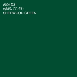 #004D31 - Sherwood Green Color Image